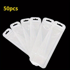 50pcs Self Sealing Bag Acne Needle Plastic Bag Eyelash Pencil Packaging