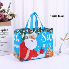 12pcs Christmas Gift Bags Non-woven Tote Shopping Party Gift Bags