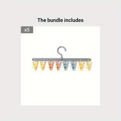 8-Clip Rotatable Hanger: Clothes Drying & Hat Storage