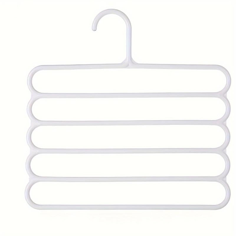 2pcs Folding Pants Hangers 5 tier Metal Anti Slip Storage Hanger