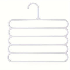 2pcs Folding Pants Hangers 5 tier Metal Anti Slip Storage Hanger