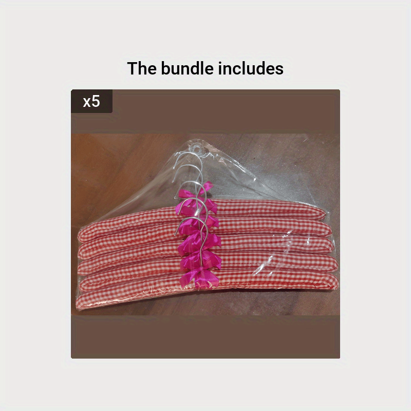 5pcs Cloth Hanger Suit Coat Traceless Sponge Hanger For Hotel Commercial
