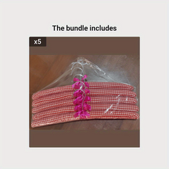 5pcs Cloth Hanger Suit Coat Traceless Sponge Hanger For Hotel Commercial
