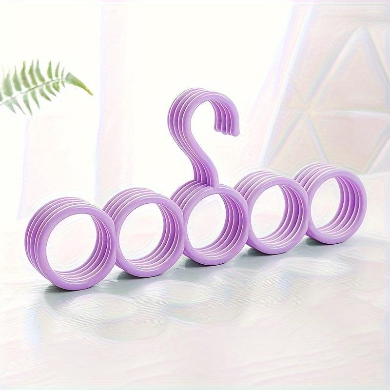 5 Hole Multifunctional Loop Hanger for Scarf Tie Underwear Sock