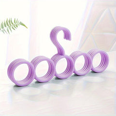 5 Hole Multifunctional Loop Hanger for Scarf Tie Underwear Sock