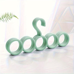 5 Hole Multifunctional Loop Hanger for Scarf Tie Underwear Sock