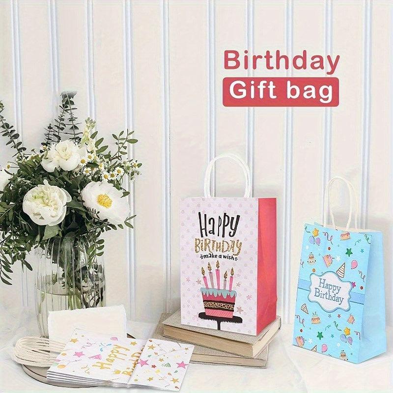 25pcs Random Foldable Paper Bag Cafes Shops Birthday Gift Bags