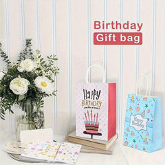 25pcs Random Foldable Paper Bag Cafes Shops Birthday Gift Bags