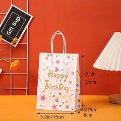 25pcs Random Foldable Paper Bag Cafes Shops Birthday Gift Bags