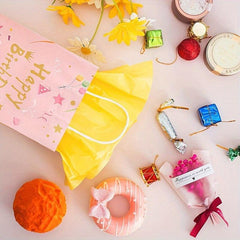 25pcs Random Foldable Paper Bag Cafes Shops Birthday Gift Bags