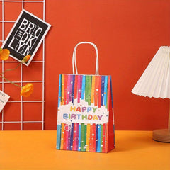 25pcs Random Foldable Paper Bag Cafes Shops Birthday Gift Bags