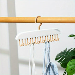 2pcs Multifunctional Plastic Clothes Hanger Wave Drying Rack