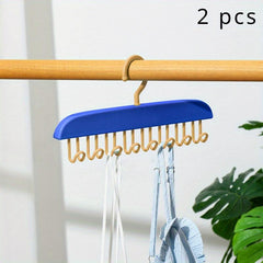 2pcs Multifunctional Plastic Clothes Hanger Wave Drying Rack