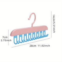 2pcs Multifunctional Plastic Clothes Hanger Wave Drying Rack