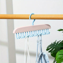 2pcs Multifunctional Plastic Clothes Hanger Wave Drying Rack