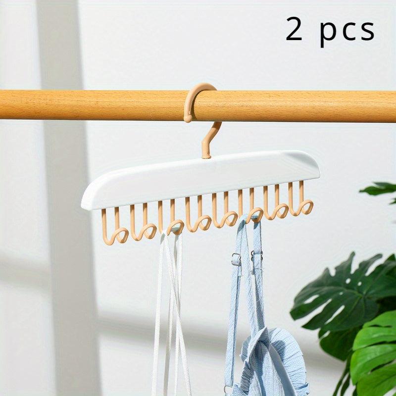 2pcs Multifunctional Plastic Clothes Hanger Wave Drying Rack