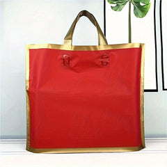 10pcs Red Golden Edge Christmas Gift Bag Festive Hand held Cosmetics Gift Bag