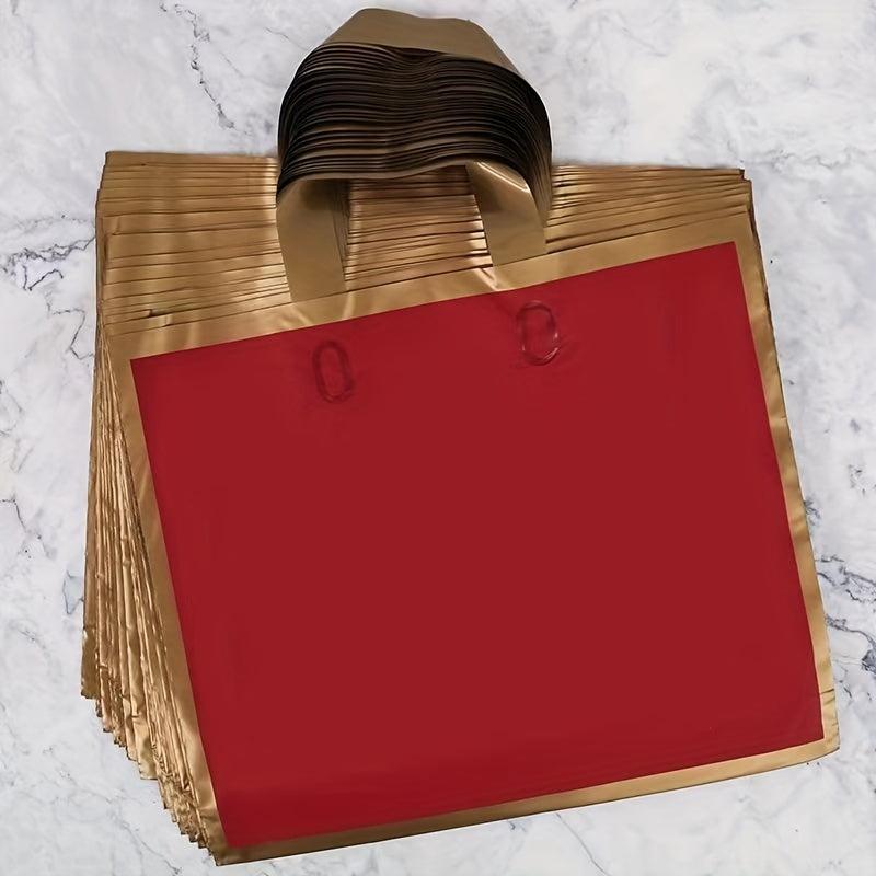 10pcs Red Golden Edge Christmas Gift Bag Festive Hand held Cosmetics Gift Bag