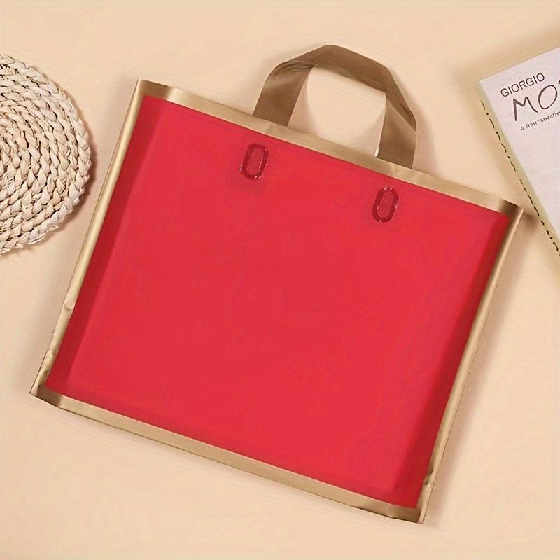 10pcs Red Golden Edge Christmas Gift Bag Festive Hand held Cosmetics Gift Bag