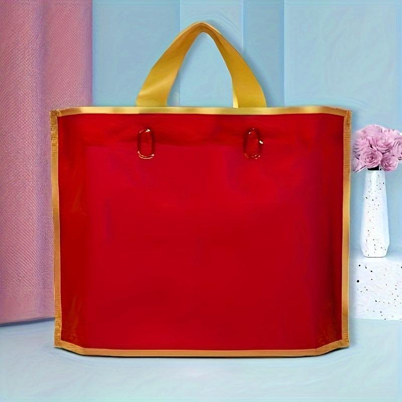 10pcs Red Golden Edge Christmas Gift Bag Festive Hand held Cosmetics Gift Bag