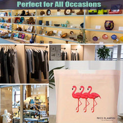 Flamingo Cartoon Christmas Gift Bag - Portable Packaging Bag