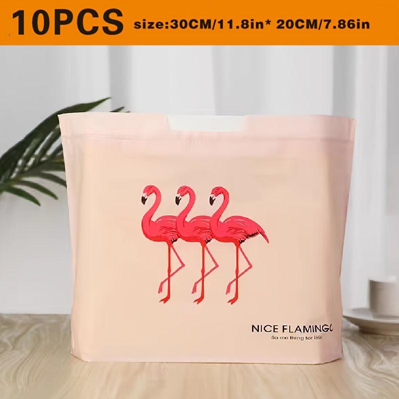 Flamingo Cartoon Christmas Gift Bag - Portable Packaging Bag