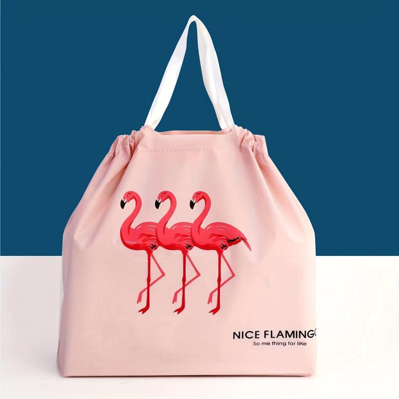 Flamingo Cartoon Christmas Gift Bag - Portable Packaging Bag