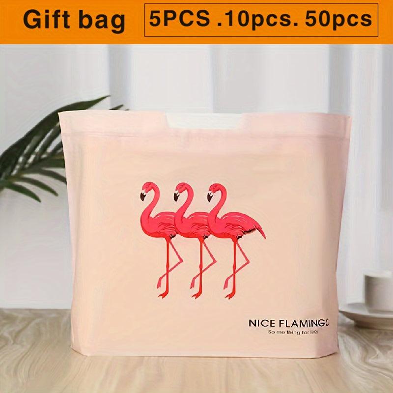 Flamingo Cartoon Christmas Gift Bag - Portable Packaging Bag