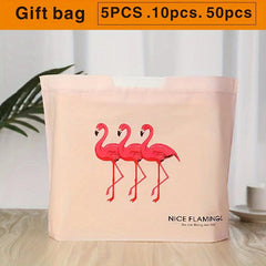 Flamingo Cartoon Christmas Gift Bag - Portable Packaging Bag