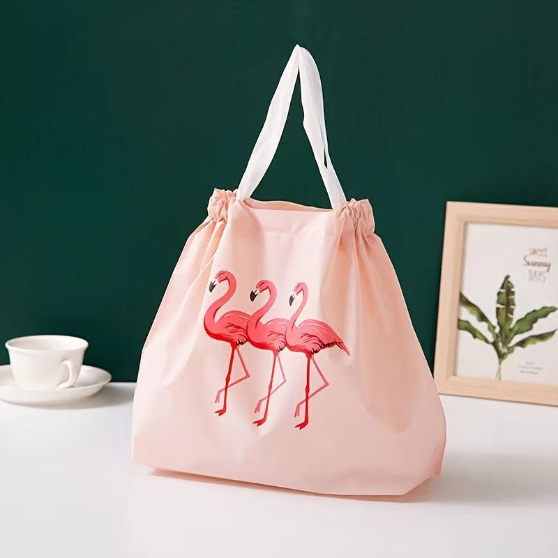 Flamingo Cartoon Christmas Gift Bag - Portable Packaging Bag