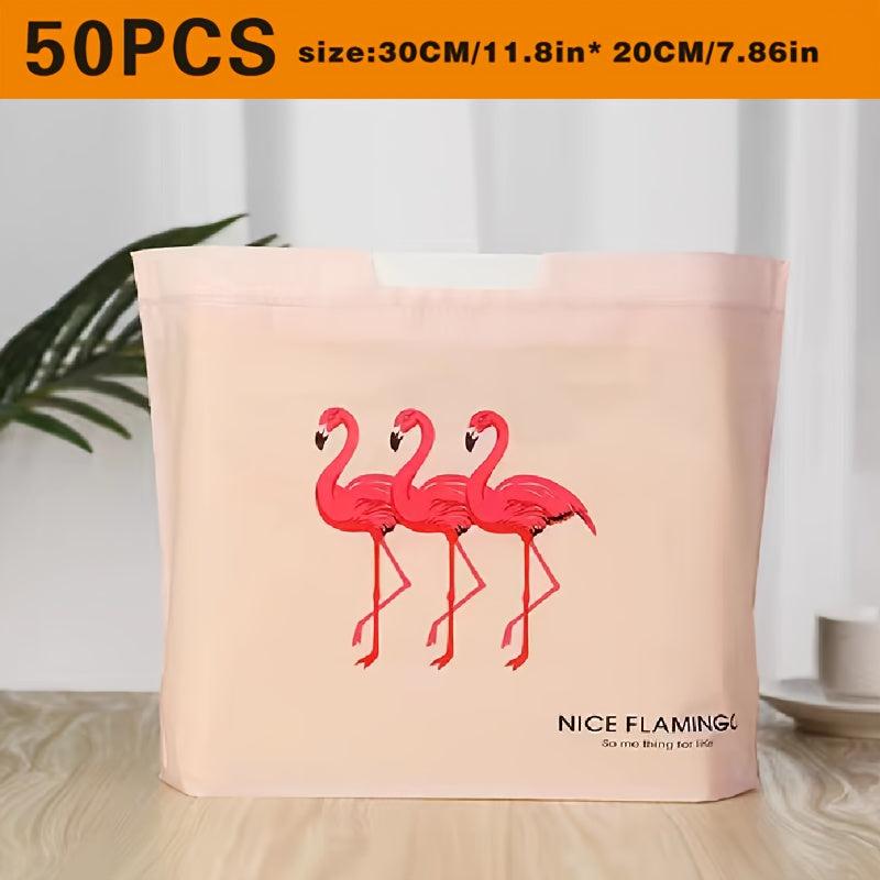 Flamingo Cartoon Christmas Gift Bag - Portable Packaging Bag