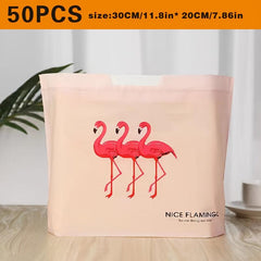 Flamingo Cartoon Christmas Gift Bag - Portable Packaging Bag