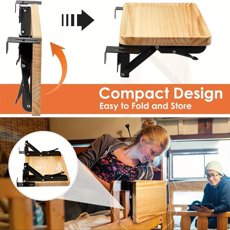 Folding Bedside Racks Hanging Storage Shelves Mobile Phone Cup Holders