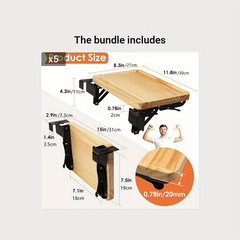 Folding Bedside Racks Hanging Storage Shelves Mobile Phone Cup Holders