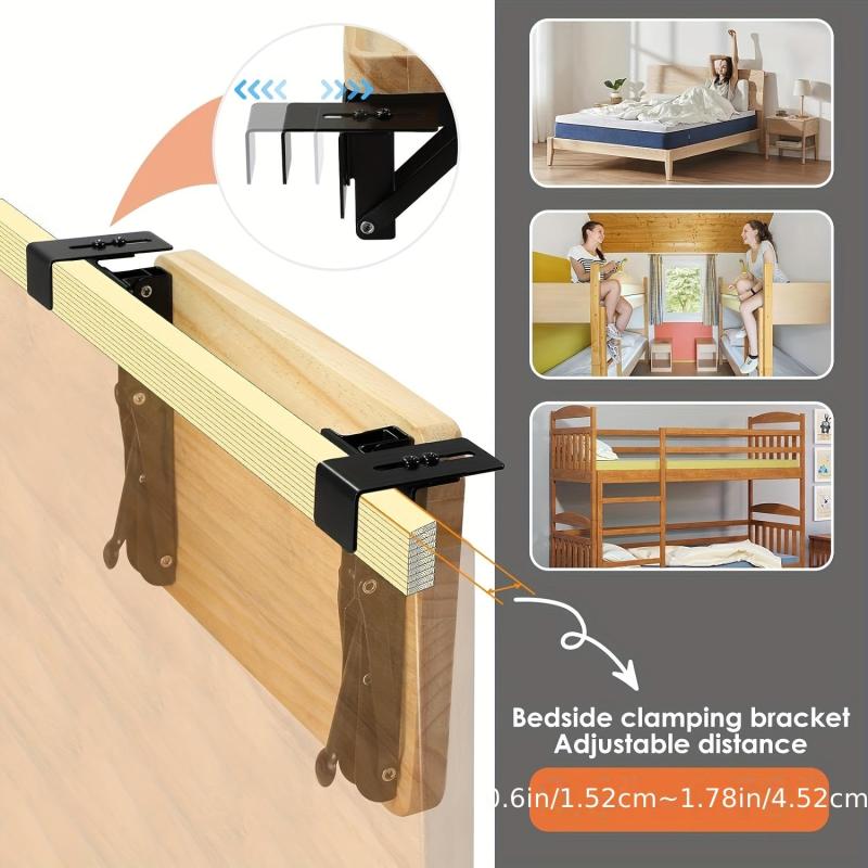 Folding Bedside Racks Hanging Storage Shelves Mobile Phone Cup Holders