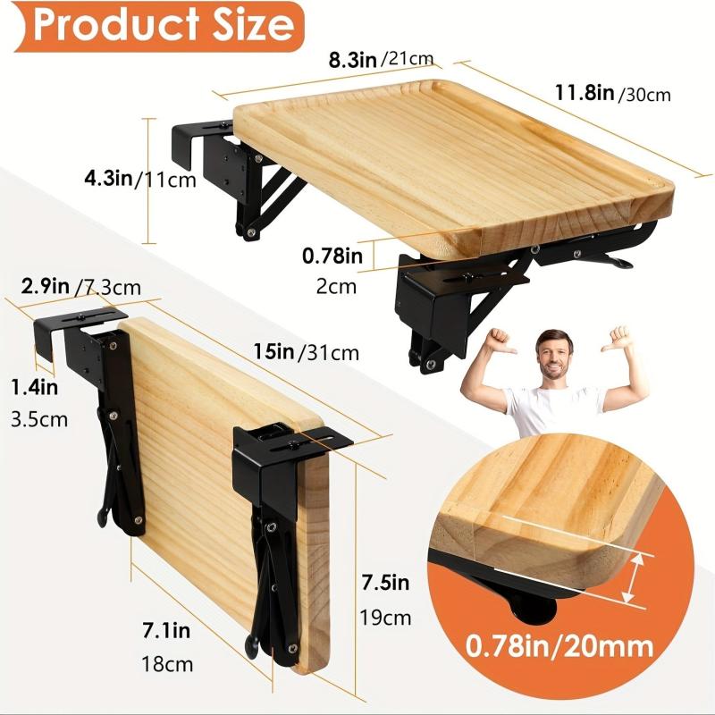 Folding Bedside Racks Hanging Storage Shelves Mobile Phone Cup Holders