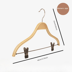 Wood Clothes Hanger with Clip for Stores