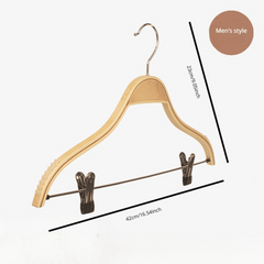 Wood Clothes Hanger with Clip for Stores