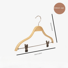 Wood Clothes Hanger with Clip for Stores