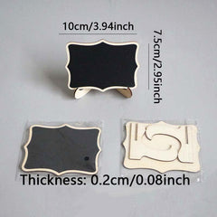 3pcs Wooden Mini Chalkboard With Stand Sign Shelf Card Small