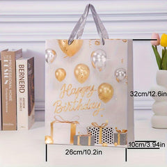 12pcs Birthday Series Gift Bag - Large, Medium, Small Sizes for Cafes & Holidays