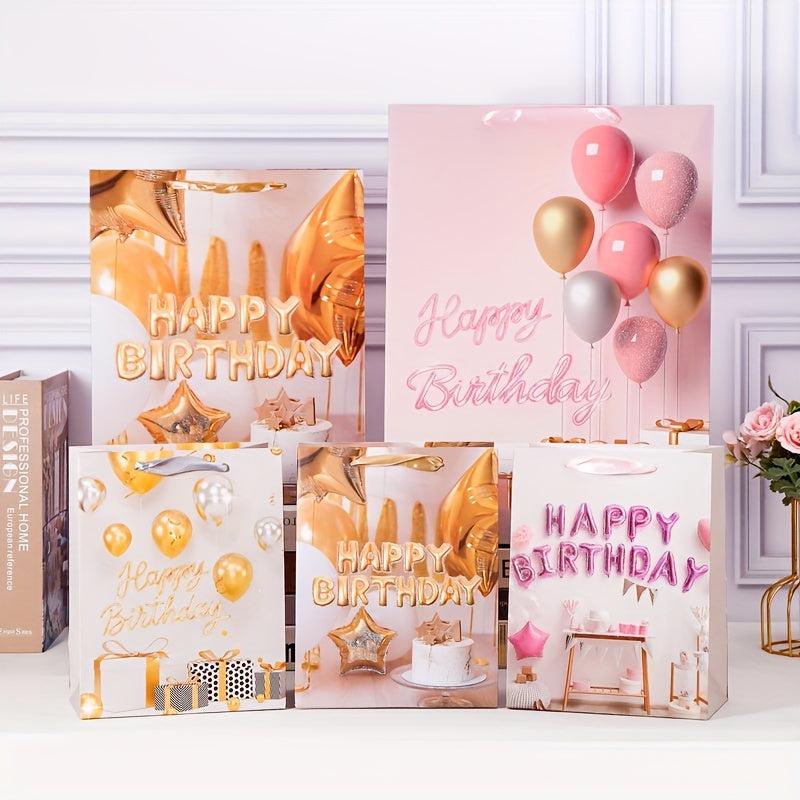 12pcs Birthday Series Gift Bag - Large, Medium, Small Sizes for Cafes & Holidays
