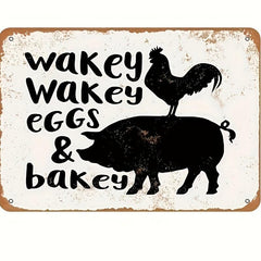 Donut Leave Without A Treat Tin Sign - Vintage Look
