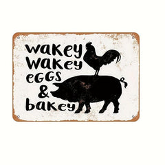 Donut Leave Without A Treat Tin Sign - Vintage Look