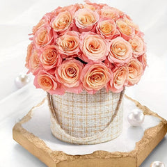 Plaid Flower Packaging Bags Wedding Gift Boxes