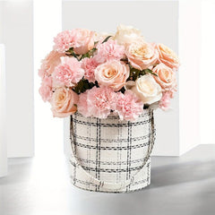 Plaid Flower Packaging Bags Wedding Gift Boxes