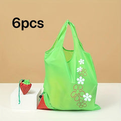 6pcs Reusable Grocery Shopping Baskets Strawberry Shape Shopping Bag