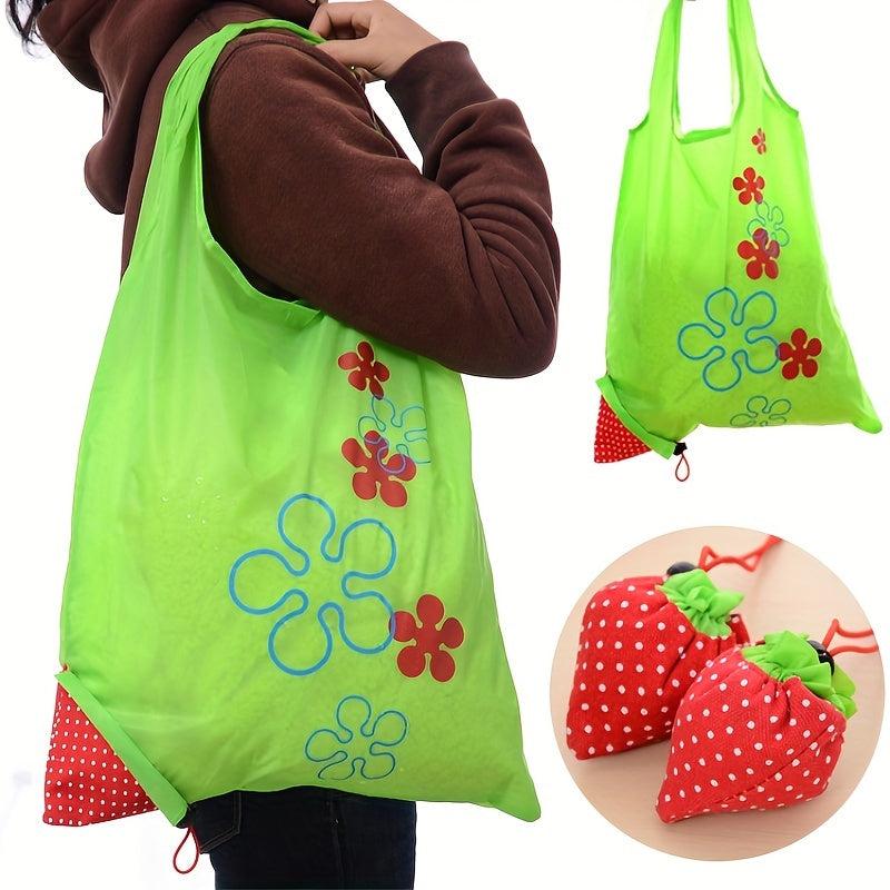 6pcs Reusable Grocery Shopping Baskets Strawberry Shape Shopping Bag