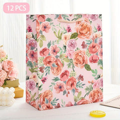 12pcs Cartoon Animal Gift Bag, Birthday Paper Bag