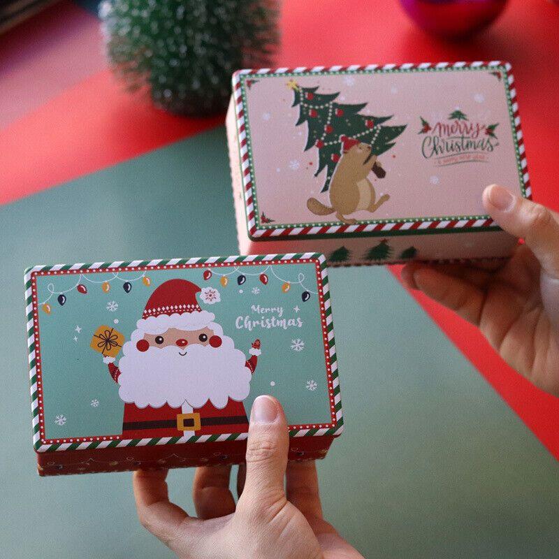 Christmas Tinning Can Candy Box Gift Storage Biscuit